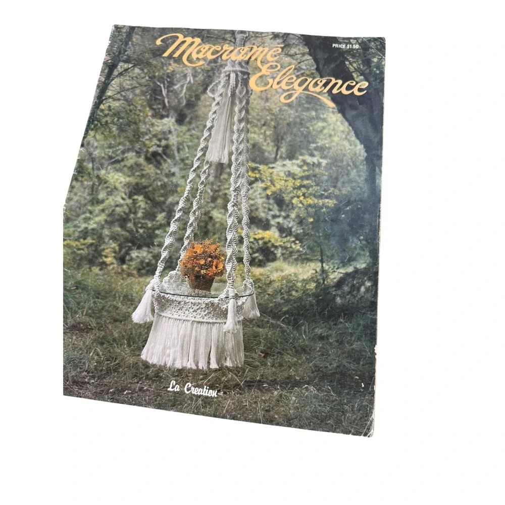 Lot of 8 Vintage Macrame Pattern Books 70s 80s Purses Jewelry Decor Retro Boho